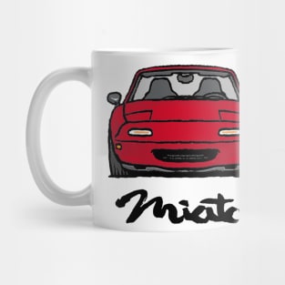 MX5 Miata NA Red Low T-Shirt Mug